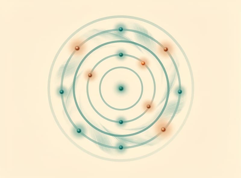 Abstract radar scanning pattern with teal concentric rings and data points representing market signal discovery